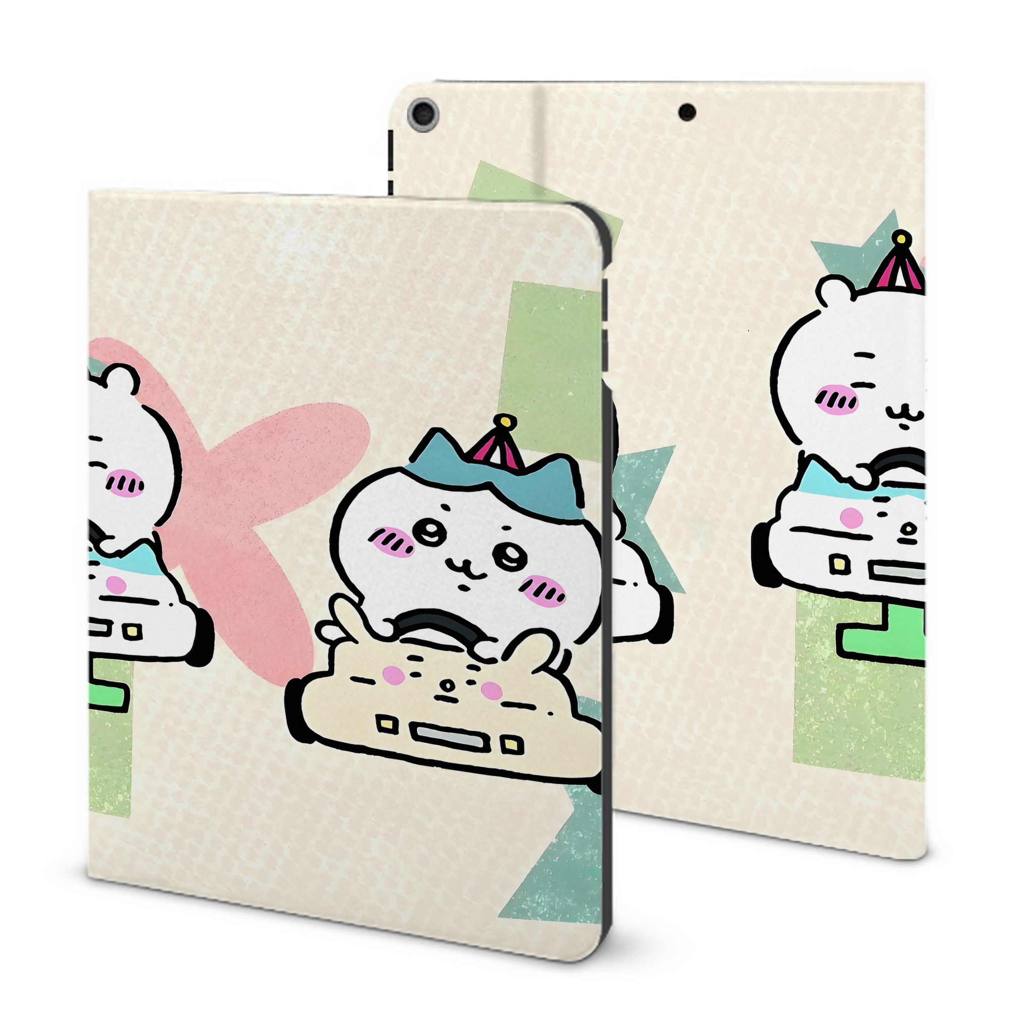 （画像用） ちいかわ Chii-kawa IPad ケース ブック型 PUレザー TPU 耐衝撃 軽量 薄型 ペン収納なし 全面保護 IPad 各モデル対応